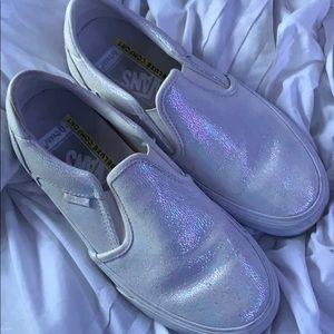 sparkly vans deluxe comfort slip shoes